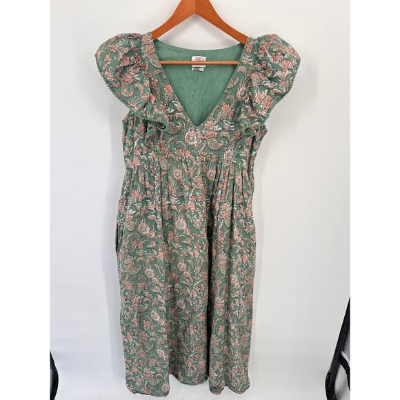 SAYLOR Ruffle Shouler Darya Maxi Dress // S - Picture 3 of 12